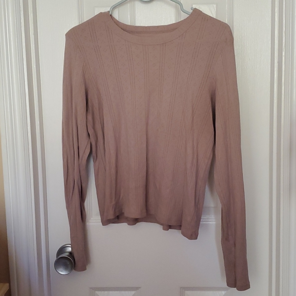 Cottagecore Pointelle Baby Pink Tee